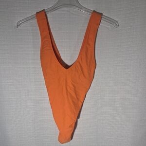 Hollister Bright Orange One-Piece Swimsuit Size XS Cheeky